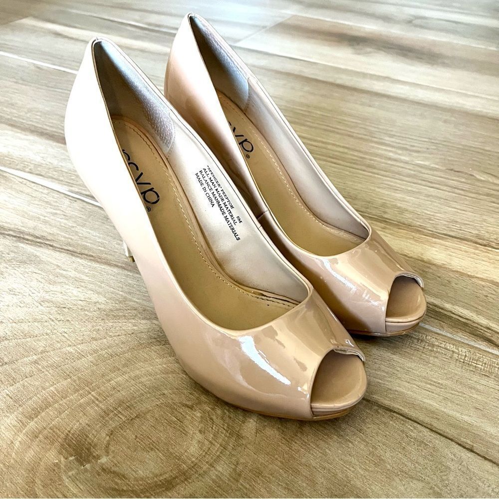 RSVP Patten Leather Peep Toe Heels Size 9